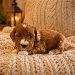 Augusta - Red  female Goldendoodle puppy in Floyd, Virginia from Hearts and Paws Poodles and Doodles