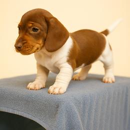 Hank - Piebald male Dachshund puppy in Sacramento, California from Cathy's Dachshunds