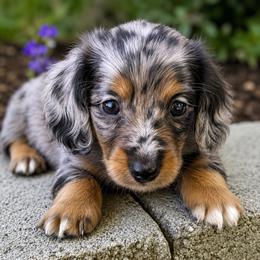 Windsor - Dapple male Dachshund puppy in Salem, Oregon from Longdox Mini Dachshunds