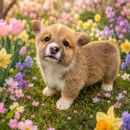 Jellybean - Red male Pembroke Welsh Corgi puppy in Berkeley Springs, West Virginia from Hummingbird Farm