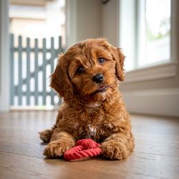 Phoenix - Red male Cavapoo puppy in Bountiful, Utah from PJs Puppy Love