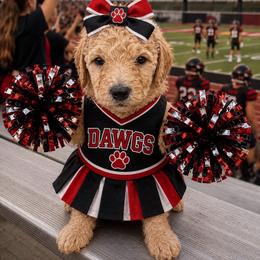 Cheer Captain - Sable female Goldendoodle puppy in Social Circle, Georgia from Poppiedoodle Farms