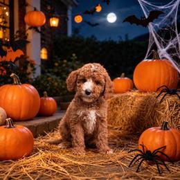 Dayton - Red  male Goldendoodle puppy in Roseburg, Oregon from Dbos Furry Friends