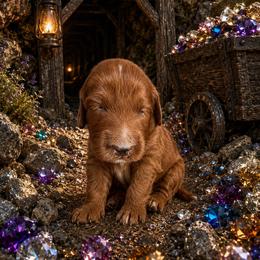 Sneezy (7 dwarfs theme) - Red  female Goldendoodle puppy in Ozark, Missouri from Halo Doodles