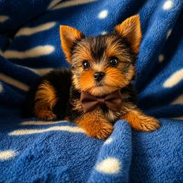 Brown collar - Blue and gold male Yorkshire Terrier puppy in Lawrenceburg, Kentucky from HelloBeautifulYorkies