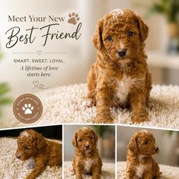AKC - Red Parti Toy Poodle Puppy - Red  male Poodle puppy in Fort Worth, Texas from Ashley Ross Toy Poodles (AKC)