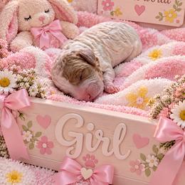 Pink Coller - Parti female Goldendoodle puppy in Pawtucket, Rhode Island from Ds_minidoodles