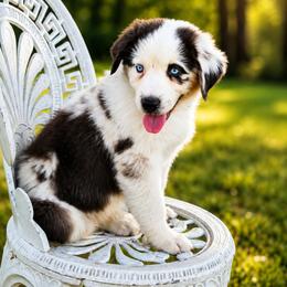 Stars - Blue merle male Australian Shepherd puppy in Silex, Missouri from Small Town Aussies