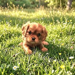 Benson - Ruby male Cavalier King Charles Spaniel puppy in Pennsylvania from Julie's Cavalier King Charles Spaniels
