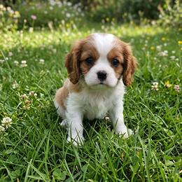 Hank - Blenheim male Cavalier King Charles Spaniel puppy in Pennsylvania from Julie's Cavalier King Charles Spaniels