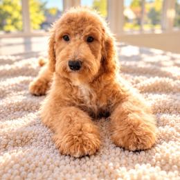 Elephant ear - Apricot female Goldendoodle puppy in North Royalton, Ohio from Johnson's Doodles