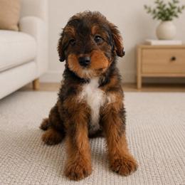 Coach - Sable female Aussiedoodle puppy in North Royalton, Ohio from Johnson's Doodles