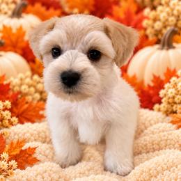 Wheaten Parti Male - Wheaten male Miniature Schnauzer puppy in San Augustine, Texas from My Little Schnauzer Pals