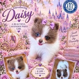 Daisy - Chocolate parti female Pomeranian puppy in Cropwell, Alabama from Poms On The Lake
