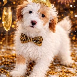 Girl 1 - Tri-color female Australian Labradoodle puppy in Florence, New Jersey from Royal Manor Labradoodles