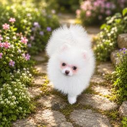White male - White male Pomeranian puppy in Bourbonnais, Illinois from T & D Poms