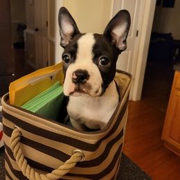 Boston Terrier All Grown Up from CARDINAL BLEU