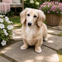 Pearl - Cream female Dachshund puppy in Mascot, Tennessee from Magnolia Pearl Dachshunds