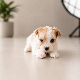Grace - Piebald female Morkie puppy in Tampa Bay, Florida from Woodpecker Ridge Pups