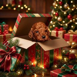 Girl 7 - Red  female Poodle puppy in Mc Henry, Illinois from Sunset Maple Poodles