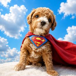 Super Pup Tea-Cup - Apricot male Poodle puppy in Daytona Beach, Florida from Beach Doodles
