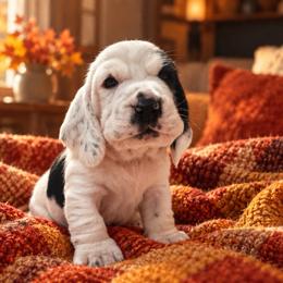 Dolly - Black and white female Basset Hound puppy in Pilot Mtn, North Carolina from Lowdown Love Basset Hounds