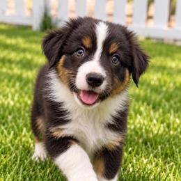 Acadia - Black Tri Female - Black tri-color female Australian Shepherd puppy in Hugo, Colorado from Frying Pan Ranch Australian Shepherds