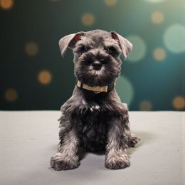 Penelope's Cream - Salt and pepper female Miniature Schnauzer puppy in Houston, Texas from Haughton Farm
