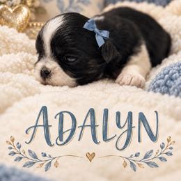 Adalyn - Black and white female Shih Tzu puppy in Montgomery, Texas from Furbourne Farm