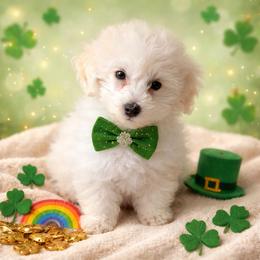 Prince - White male Poodle puppy in Hertford, North Carolina from Heaven Sent Shihpoo's