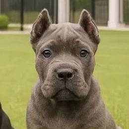 Females of 3 - Gray brindle female Cane Corso puppy in Lewisville, Denton County, Texas from Trained to go Corso Kennels (T.T.G. Corso Kennels)