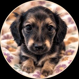 Teddy - Cream male Dachshund puppy in Proctor, Montana from Blue Star Dachshunds