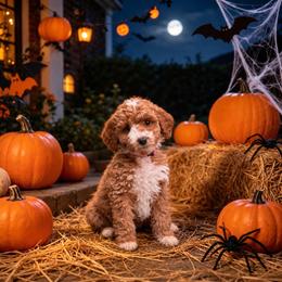 Destiny - Red  female Goldendoodle puppy in Roseburg, Oregon from Dbos Furry Friends