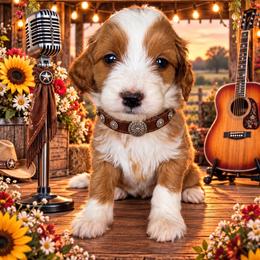 Willy - Red  male Goldendoodle puppy in Ozark, Missouri from Halo Doodles