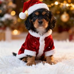 Dasher - Black and tan male Cavalier King Charles Spaniel puppy in Shipshewana, Indiana from Shelli's Puppies