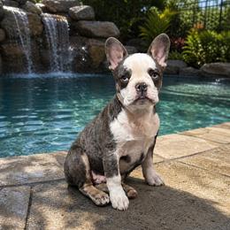 Ares - Blue male French Bulldog puppy in Louisville, Kentucky from Fluffy Frenchie Cartel
