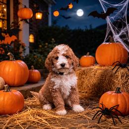 Dan - Red  male Goldendoodle puppy in Roseburg, Oregon from Dbos Furry Friends