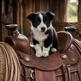 Austin - Black and white male Cardigan Welsh Corgi puppy in Kerens, West Virginia from Leather & Lace