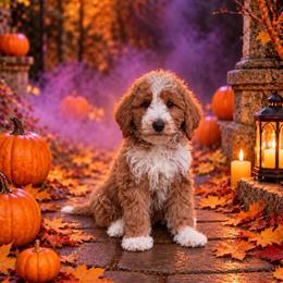 Dan - Red  male Goldendoodle puppy in Roseburg, Oregon from Dbos Furry Friends