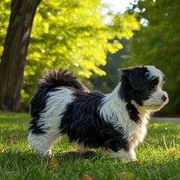 JoJo - Black and white female Havanese puppy in Anderson, South Carolina from Moe's Goldens and HavAntics