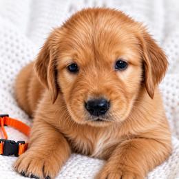 Orange Papaya - Dark golden male Golden Retriever puppy in Apple Valley, California from Frankly Golden