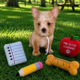Finn - Tan and white male Yorkshire Terrier puppy in Flowood, Mississippi from Prissy PawPals