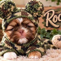 Rocky - Liver and white male Shih Tzu puppy in Warren, Michigan from Danielle's Yorkie Babies