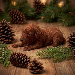Girl 7 - Red  female Poodle puppy in Mc Henry, Illinois from Sunset Maple Poodles