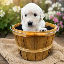 Girl 2 Honey - Light golden female Golden Retriever puppy in Angier, North Carolina from Howard's Retrievers