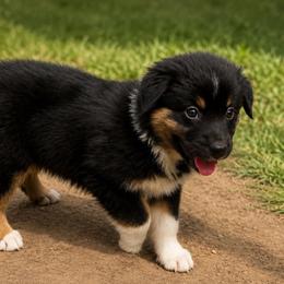 Olympia - Black tri female Miniature Australian Shepherd puppy in Macomb, Missouri from Show Me MO Aussies