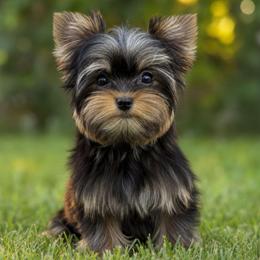 Meeko - Black and tan male Yorkshire Terrier puppy in Lebanon, Kentucky from Mosaic Merle Doodles
