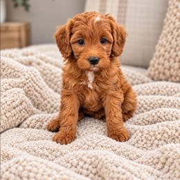 No Collar - Red  male Goldendoodle puppy in Somerville, Alabama from Southern Enchanted Doodles