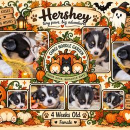 Hershey - Black and tan female Pembroke Welsh Corgi puppy in Garden Grove, California from Corgi Noodles Garden