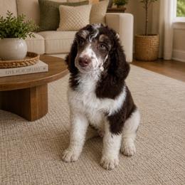 Frenchie - Parti female Poodle puppy in Washington, Pennsylvania from Patriotic Poodles